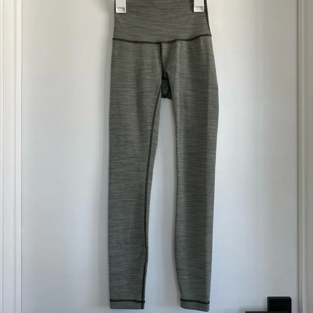 Lululemon Sage Dark Olive Full-On Luon Wunder Under High-Rise Tight Leggings 2 - Picture 2 of 7